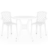 vidaXL 3-tlg. Bistro-Set Aluminiumguss Wei&szlig;