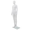 vidaXL Weibliche Schaufensterpuppe mit Glassockel Wei&szlig; 175 cm