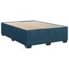 vidaXL Boxspringbett mit Matratze Blau 160x200 cm Samt