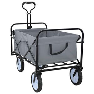 vidaXL Klapp-Handwagen Grau 94 x 53 x 99 cm Oxford-Stoff