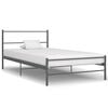 vidaXL Bettgestell Grau Metall 90&times;200 cm