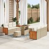 vidaXL Garten-Sofa-Set mit Kissen 9 pcs Beige und Creme