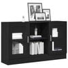 vidaXL Sideboard Schwarz Eichen-Optik 120 x 30,5 x 70 cm Holzwerkstoff