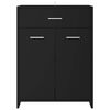 vidaXL Badezimmerschrank Schwarz 60x33x80 cm Holzwerkstoff