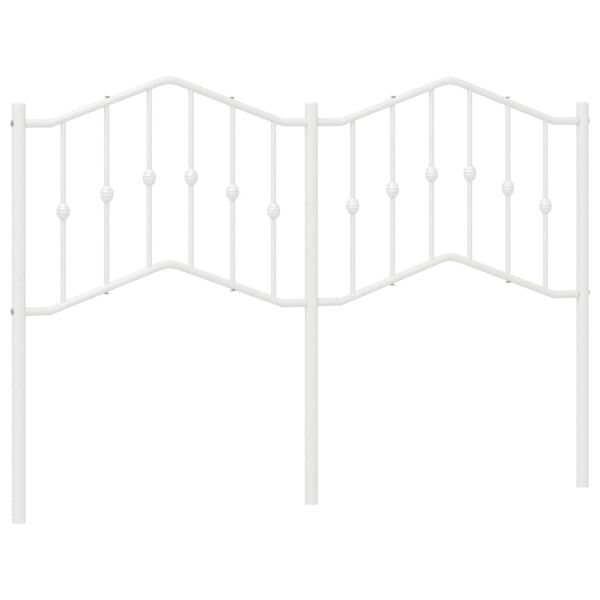 vidaXL Kopfteil Metall Weiß 135 cm