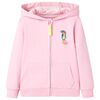 vidaXL Kinder-Kapuzenpullover mit Rei&szlig;verschluss Rosa 104