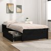 vidaXL Bett mit Schubladen Schwarz 90x190 cm