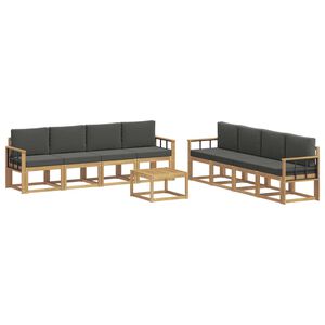 vidaXL Outdoor-Sofagarnitur 9 stk. Wei&szlig; und Anthrazit