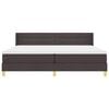 vidaXL Boxspringbett mit Matratze Dunkelbraun 200 x 200 cm Polyester