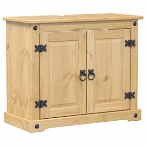 vidaXL Waschbeckenunterschrank Corona 73x33x60 cm Massivholz Kiefer