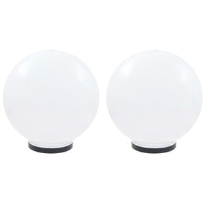vidaXL LED-Gartenleuchten 2 Stk. Kugelf&ouml;rmig 40 cm PMMA