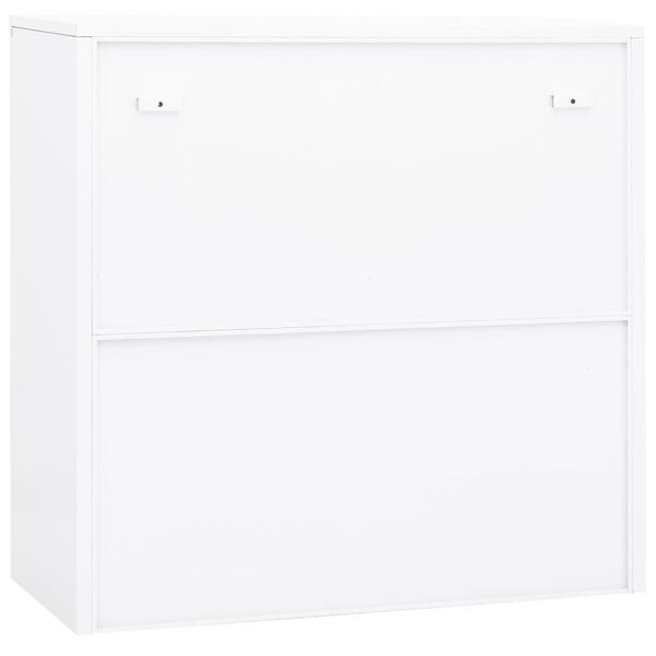 vidaXL B&uuml;roschrank Wei&szlig; 90x40x90 cm Stahl