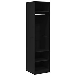 vidaXL Kleiderschrank Schwarz 50x50x200 cm Holzwerkstoff