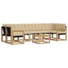 vidaXL Outdoor-Sofagarnitur 8 Stk. Wei&szlig; und Beige