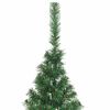vidaXL K&uuml;nstlicher vorbeleuchteter Weihnachtsbaum Gr&uuml;n 210 cm PVC