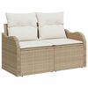 vidaXL Garten-Sofa-Set mit Kissen mit Speicher 8 pcs Beige und Creme