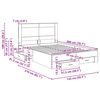 vidaXL Bettgestell mit Schubladen mit Kopfteil Holzwerkstoff
