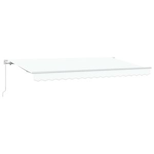 vidaXL Einziehbare Markise Wei&szlig; 400 x 200 cm Stoff