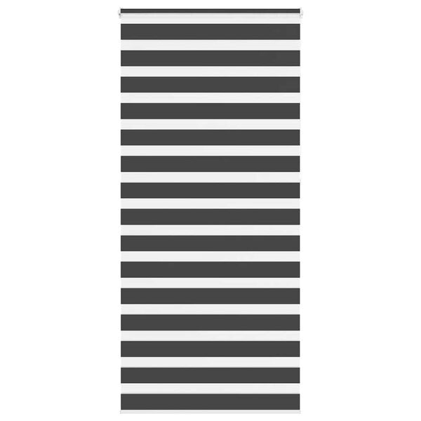 vidaXL Doppelrollo Schwarz 95x230 cm Stoffbreite 90,9 cm Polyester