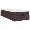 vidaXL Ottoman-Bett mit Matratze Dunkelbraun 90x190 cm Stoff
