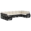 vidaXL Gartensofa-set 10 stk. Schwarz und Cremewei&szlig; Poly-Rattan