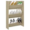 vidaXL Wand-Schuhschrank Sonoma-Eiche 60x18x90 cm Holzwerkstoff