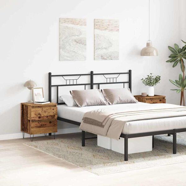 vidaXL Nachttisch 2 pcs Altholz 40 x 35 x 50 cm Holzwerkstoff