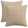 vidaXL Kissenbezug 2 pcs ALMELO Taupe 40 x 40 cm Cord