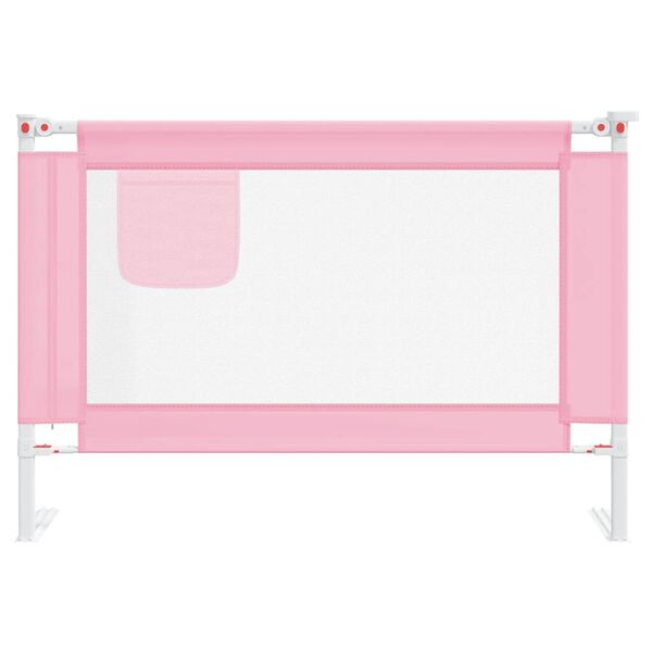 vidaXL Kleinkind-Bettschutzgitter Rosa 100x25 cm Stoff