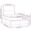 vidaXL Boxspringbett mit Matratze Dunkelbraun 120x200 cm Stoff