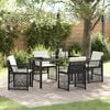 vidaXL Garten Essgruppe 5 pcs Schwarz Poly-Rattan