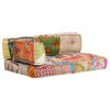 vidaXL Pouf Patchwork Stoff