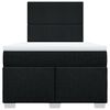 vidaXL Boxspringbett mit Matratze Schwarz 120x190 cm Stoff