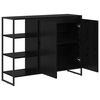 vidaXL Seitenschrank Schwarz Eichen-Optik 96,5 x 30 x 75 cm