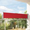 vidaXL Ausziehbare Seitenmarkise 60&times;300 cm Rot