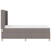 vidaXL Boxspringbett mit Matratze Taupe 80 x 200 cm Stoff