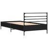 vidaXL Bettgestell Schwarz 90x190 cm Holzwerkstoff und Metall