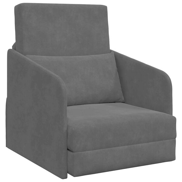 vidaXL Schlafsofa Dunkelgrau 65 x 80 x 83 cm Samt