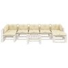 vidaXL 8-tlg. Garten-Lounge-Set Paletten mit Kissen in Creme Holz