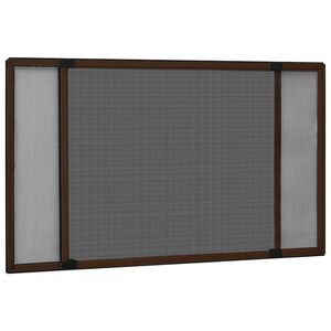 vidaXL Ausziehbarer Insektenschutz f&uuml;r Fenster Braun (75-143)x50 cm