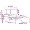 vidaXL Bettgestell mit gepolstertem Kopfteil Taupe 120 x 200 cm