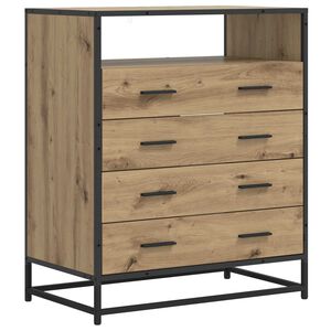 vidaXL Schubladenschrank 4-Schublade Artisan-Eiche 70 x 41 x 83,5 cm
