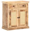 vidaXL Sideboard 65x32x70 cm Mango Massivholz und Naturgeflecht