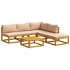 vidaXL Sofa-Set 6 stk. Natur Massivholz Akazie