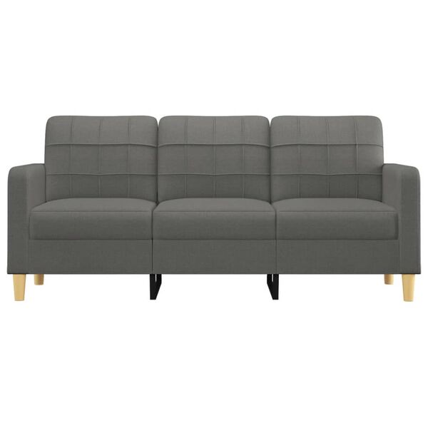 vidaXL 3-Sitzer-Sofa Dunkelgrau 180 cm Stoff