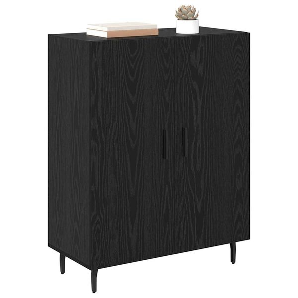 vidaXL Sideboard Schwarz Eichen-Optik 69,5 x 34 x 90 cm Holzwerkstoff