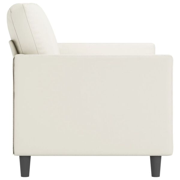 vidaXL 2-Sitzer-Sofa Creme 120 cm Kunstleder