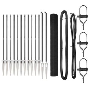 vidaXL Schwei&szlig;drahtzaun mit Spikes 25 x 1,2 m (B x H)