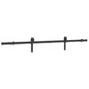 vidaXL Schiebet&uuml;rbeschlag-Set 200 cm Stahl Schwarz