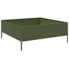 vidaXL Hochbeet Olivgr&uuml;n 100x100x41 cm Stahl